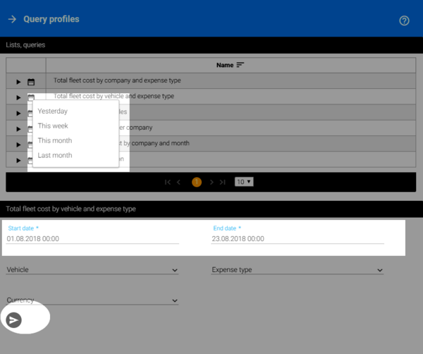 Dátumválasztó & Elküldés