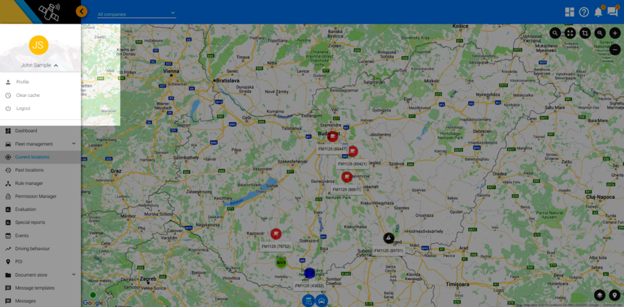 Felhasználói menü