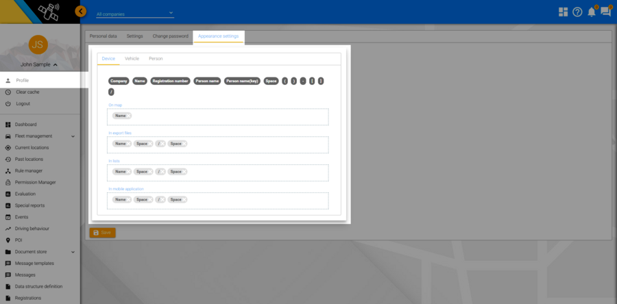 Megjelenési beállítások