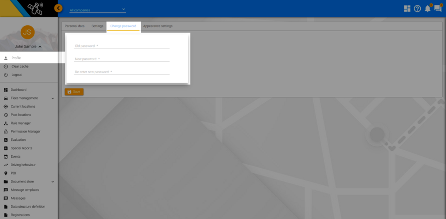 Jelszó változtatás