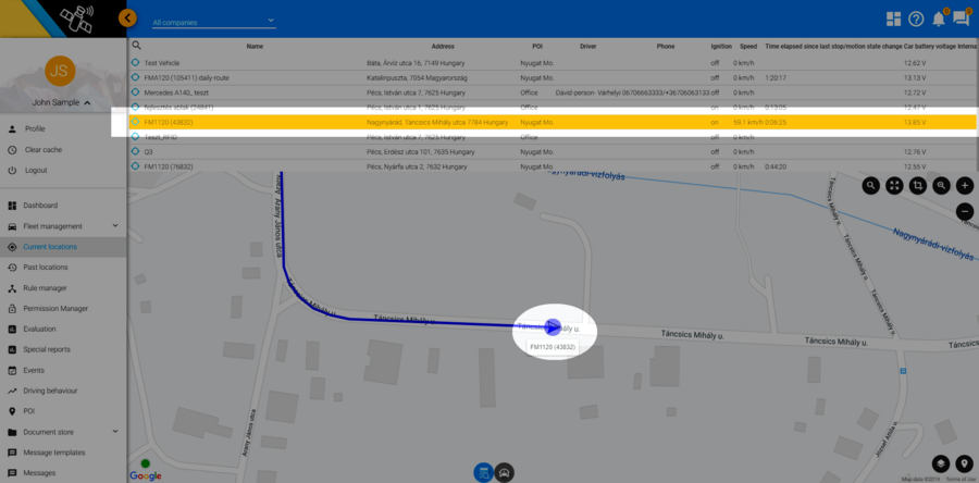 Kiválasztás állapottáblában